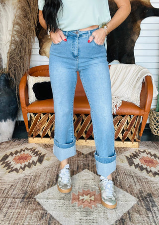 Otis High Rise Tummy Control Jeans-Shorts-Lucky & Blessed-Motis & Co Boutique, Women's Fashion Boutique in Carthage, Missouri
