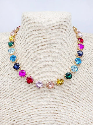 Penrose Multicolored Crystal Statement Necklace-Necklace-What's Hot-Motis & Co Boutique, Women's Fashion Boutique in Carthage, Missouri