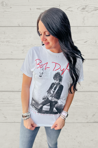 Bob Dylan Rolling Stones Band Tee-Graphic Tees-Prince Peter Collection-Motis & Co Boutique, Women's Fashion Boutique in Carthage, Missouri