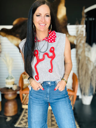 ROJO RANCH MUSCLE TEE-Graphic Tees-2 Fly-Motis & Co Boutique, Women's Fashion Boutique in Carthage, Missouri