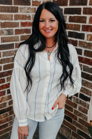 Nikki Drop Shoulder Button Up-Blouses-MOTIS-Motis & Co Boutique, Women's Fashion Boutique in Carthage, Missouri