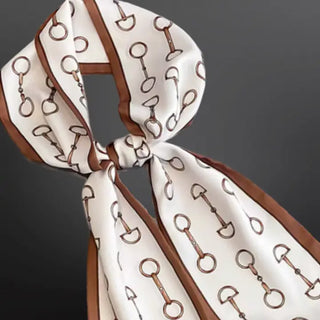 Horse Bit Satin Twilly Scarf-Scarf-Westrian International-Motis & Co Boutique, Women's Fashion Boutique in Carthage, Missouri