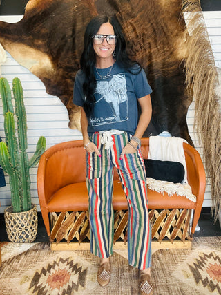 Max Multi Stripe Barrel Pants-Pants-Lovlov-Motis & Co Boutique, Women's Fashion Boutique in Carthage, Missouri