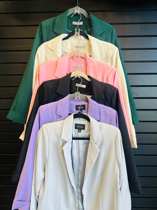 Ruth Classic Open Front Blazer-Blazers-Zenana-Motis & Co Boutique, Women's Fashion Boutique in Carthage, Missouri