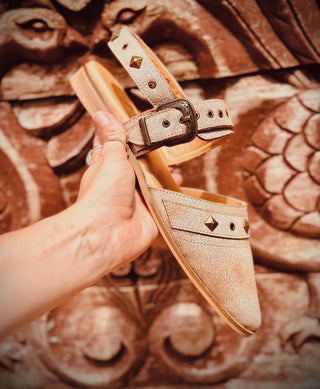 Laramie Kodiak White Leather Ballerina Mule by Agave Sky-Mules-Agave Sky-Motis & Co Boutique, Women's Fashion Boutique in Carthage, Missouri
