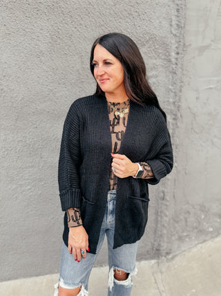 Becca Black Knit Cardigan-Cardigans-MOTIS-Motis & Co Boutique, Women's Fashion Boutique in Carthage, Missouri