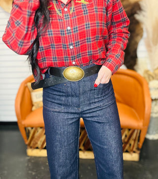 Chisholm Belt with Western Buckle-Belts-anbfashion-Motis & Co Boutique, Women's Fashion Boutique in Carthage, Missouri