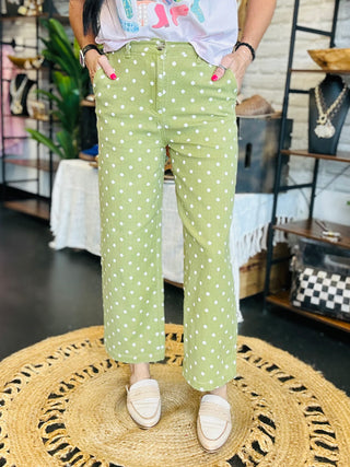 Dawson Cropped Polka Dot Pants-Pants-24th-Motis & Co Boutique, Women's Fashion Boutique in Carthage, Missouri