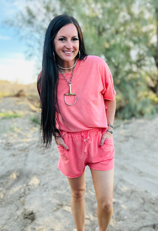 Shay Mineral Wash Top and Short Set-Shorts-Very J-Motis & Co Boutique, Women's Fashion Boutique in Carthage, Missouri