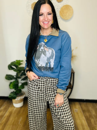 The Brahma Crewneck Sweatshirt-Pullovers-Hank & Scoot-Motis & Co Boutique, Women's Fashion Boutique in Carthage, Missouri