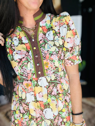 Jody Floral Print Midi Dress