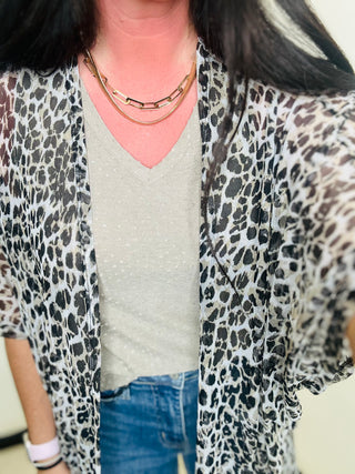 Ashley Sheer Leopard Print Kimono-Cardigans-MOTIS-Motis & Co Boutique, Women's Fashion Boutique in Carthage, Missouri