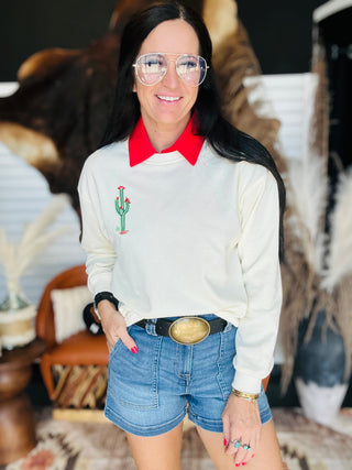 Evie Western Embroidered Pullover-graphic Sweatshirt-Taelynn-Motis & Co Boutique, Women's Fashion Boutique in Carthage, Missouri