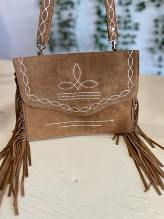 Boot Stitch Crossbody Clutch Style Bag-Handbags-Western Linen-Motis & Co Boutique, Women's Fashion Boutique in Carthage, Missouri