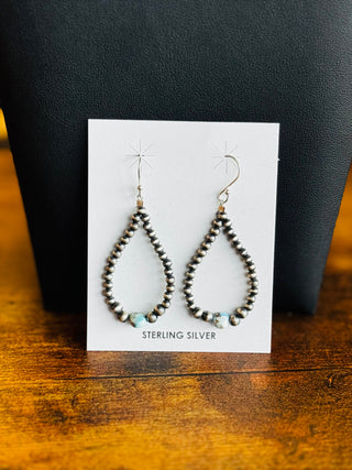 Golden Hills Turquoise Pearl Earrings