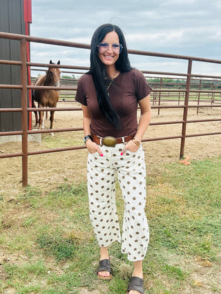 Hank Polka Dot Barrel Pants-Oatmeal-Pants-ee: some-Motis & Co Boutique, Women's Fashion Boutique in Carthage, Missouri