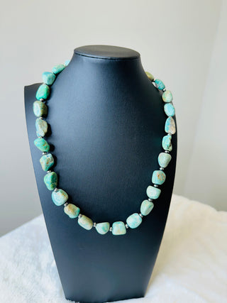 Flint Authentic Turquoise Nugget Necklace-Necklaces-Bijoux-Motis & Co Boutique, Women's Fashion Boutique in Carthage, Missouri
