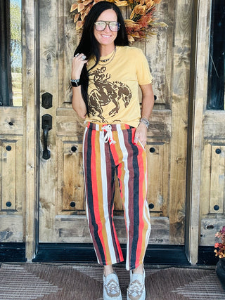 Mason Multi Striped Barrel Pants-Pants-Turquoise Haven-Motis & Co Boutique, Women's Fashion Boutique in Carthage, Missouri