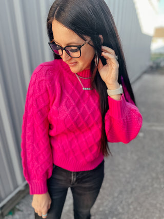 Crochet Dreams Sweater Pink-Cardigans-rc-Motis & Co Boutique, Women's Fashion Boutique in Carthage, Missouri