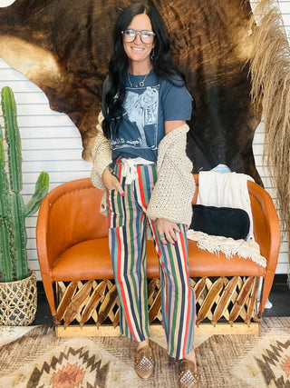 Max Multi Stripe Barrel Pants-Pants-Lovlov-Motis & Co Boutique, Women's Fashion Boutique in Carthage, Missouri
