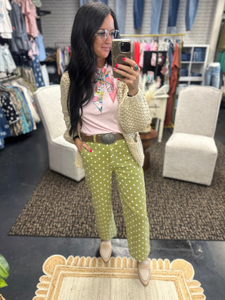 Dawson Cropped Polka Dot Pants-Pants-24th-Motis & Co Boutique, Women's Fashion Boutique in Carthage, Missouri