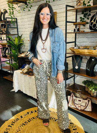 Sebastian Star Stripe Leopard Pants-Pants-Veveret-Motis & Co Boutique, Women's Fashion Boutique in Carthage, Missouri
