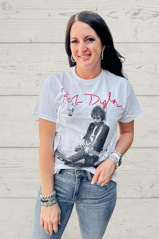 Bob Dylan Rolling Stones Band Tee-Graphic Tees-Prince Peter Collection-Motis & Co Boutique, Women's Fashion Boutique in Carthage, Missouri