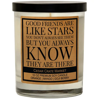 Good Friends are Like Stars Soy Candle-candles-Cedar Crate-Motis & Co Boutique, Women's Fashion Boutique in Carthage, Missouri