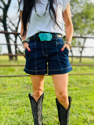 Loretta Denim Trouser Shorts-Shorts-2 Fly-Motis & Co Boutique, Women's Fashion Boutique in Carthage, Missouri