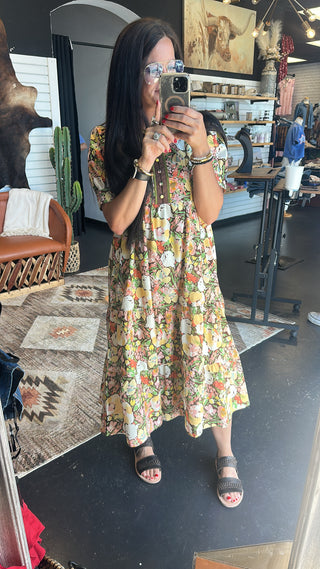 Jody Floral Print Midi Dress