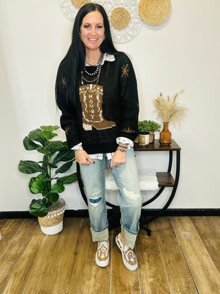 Brandi Brands Western Button Down Blouse-Long Sleeves-Merigold Kiss-Motis & Co Boutique, Women's Fashion Boutique in Carthage, Missouri