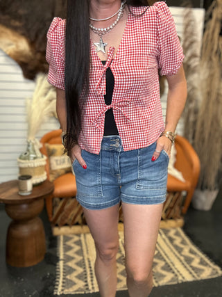 Slate Utility Pocket Denim Shorts-Shorts-Zenana-Motis & Co Boutique, Women's Fashion Boutique in Carthage, Missouri