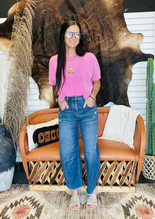 Bentley Distress Barrel Jean