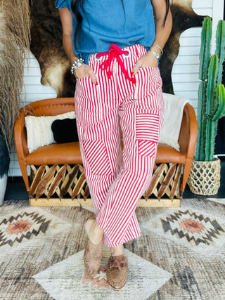 McCoy Striped Barrel Jeans-Pants-Jodifl-Motis & Co Boutique, Women's Fashion Boutique in Carthage, Missouri