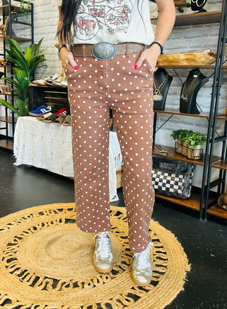 Dawson Cropped Polka Dot Pants-Pants-24th-Motis & Co Boutique, Women's Fashion Boutique in Carthage, Missouri