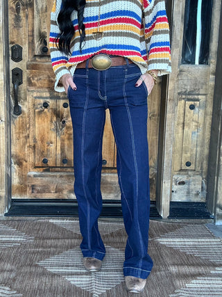 Loretta Long Haul Trouser Jeans-Jeans-2 Fly-Motis & Co Boutique, Women's Fashion Boutique in Carthage, Missouri