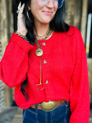 Zelda Button Front Cardigan Sweater
