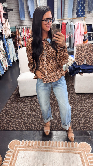 Desert Bloom Leopard Top