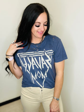 Savage Mom Destroyed Graphic Tee-Graphic Tees-MOTIS-Motis & Co Boutique, Women's Fashion Boutique in Carthage, Missouri