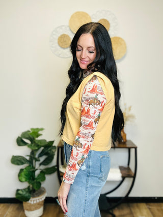 Amie Garment Dyed Muscle Tee - Mustard-Short Sleeves-S&S-Motis & Co Boutique, Women's Fashion Boutique in Carthage, Missouri