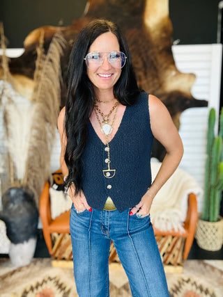 Nancy Navy Lightweight Sweater Vest-sleeveless-Listicle-Motis & Co Boutique, Women's Fashion Boutique in Carthage, Missouri
