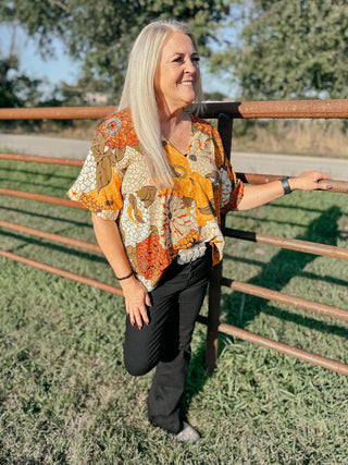 Picking Blooms Blouse in Amber Mix-Womens-Ave-Motis & Co Boutique, Women's Fashion Boutique in Carthage, Missouri