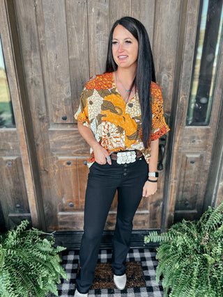 Picking Blooms Blouse in Amber Mix-Womens-Ave-Motis & Co Boutique, Women's Fashion Boutique in Carthage, Missouri