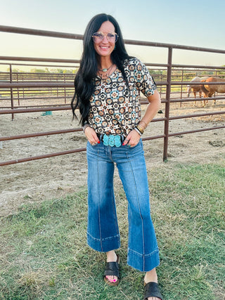Rip Medium Wash Wide Leg Jeans-Jeans-Risen-Motis & Co Boutique, Women's Fashion Boutique in Carthage, Missouri