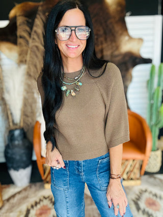 Sara Short Sleeve Knit Top