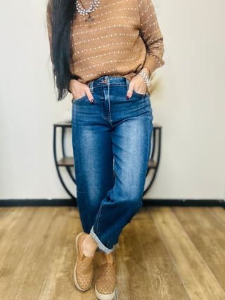 Burt High Rise Risen Barrel Jeans-jeans-Risen-Motis & Co Boutique, Women's Fashion Boutique in Carthage, Missouri