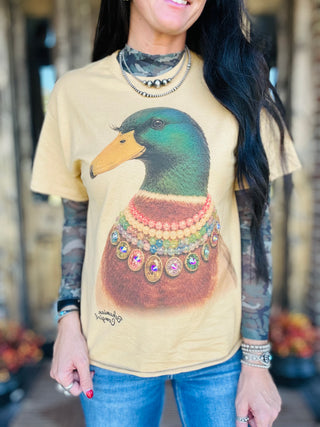 Mallard Bejeweled Duck Graphic Tee-Graphic Tees-Bohemian Cowgirl-Motis & Co Boutique, Women's Fashion Boutique in Carthage, Missouri