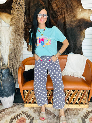 Hank Polka Dot Barrel Pants - Plum-Pants-ee: some-Motis & Co Boutique, Women's Fashion Boutique in Carthage, Missouri