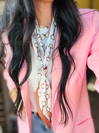 Horse Bit Satin Twilly Scarf-Scarf-Westrian International-Motis & Co Boutique, Women's Fashion Boutique in Carthage, Missouri