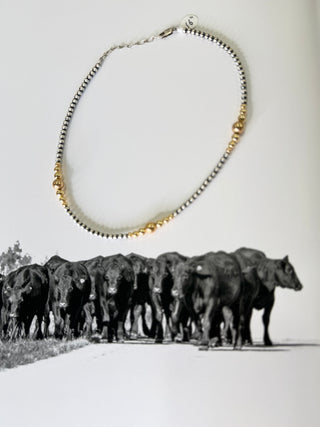 Desert Pearl Authentic Sterling and Gold Necklace-Necklace-Market-Motis & Co Boutique, Women's Fashion Boutique in Carthage, Missouri